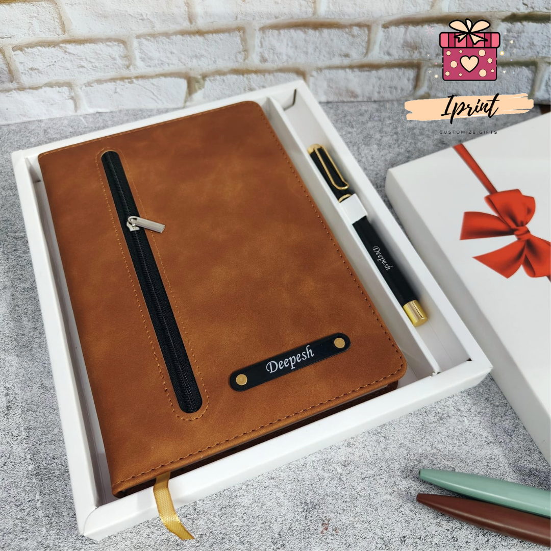 Premium Zip Diary + Pen combo