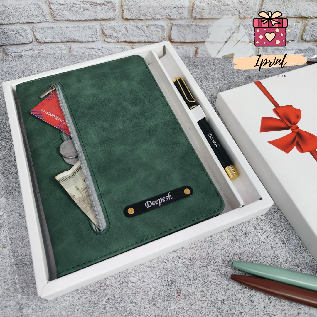 Premium Zip Diary + Pen combo