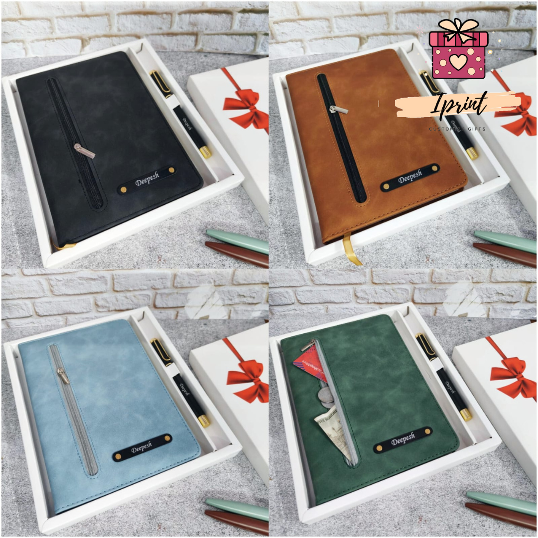 Premium Zip Diary + Pen combo