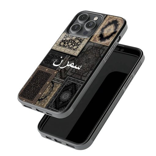 New Black & Gold Patchwork Protective Mobile Back Case