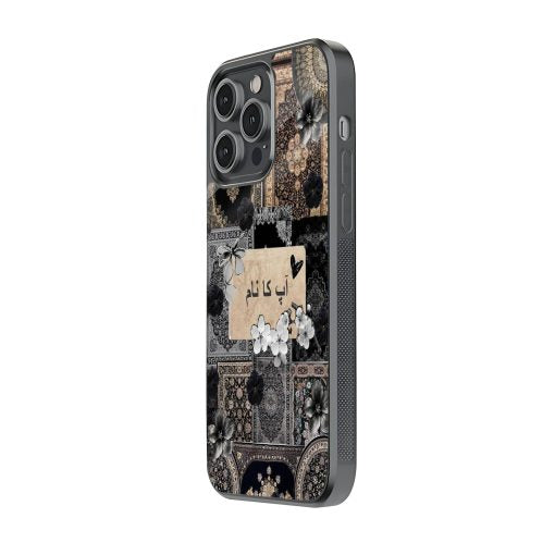 New Charcoal Floral Rug Protective Mobile Back Case