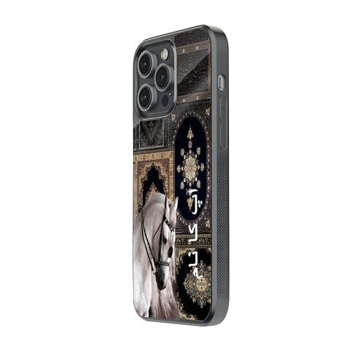 New Black & Silver Horse Protective Mobile Back Case