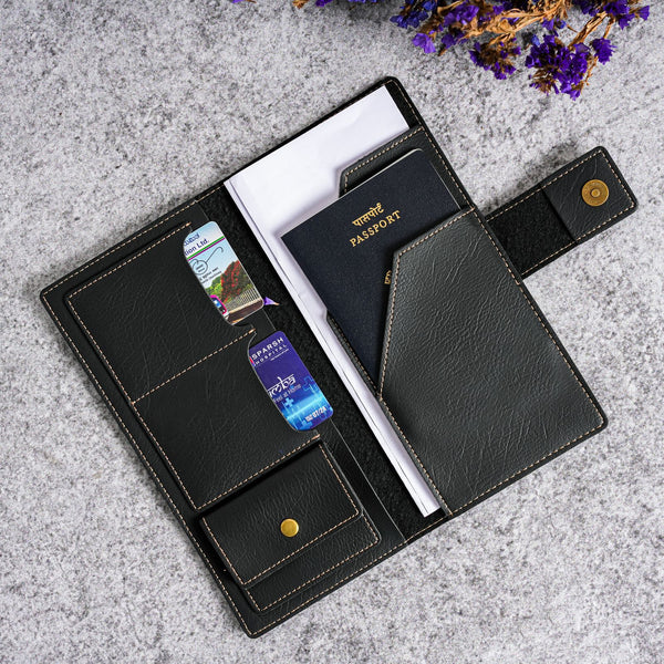 NEXON Personalized Travel Wallet | Passport Holder Organizer with Name & Charm