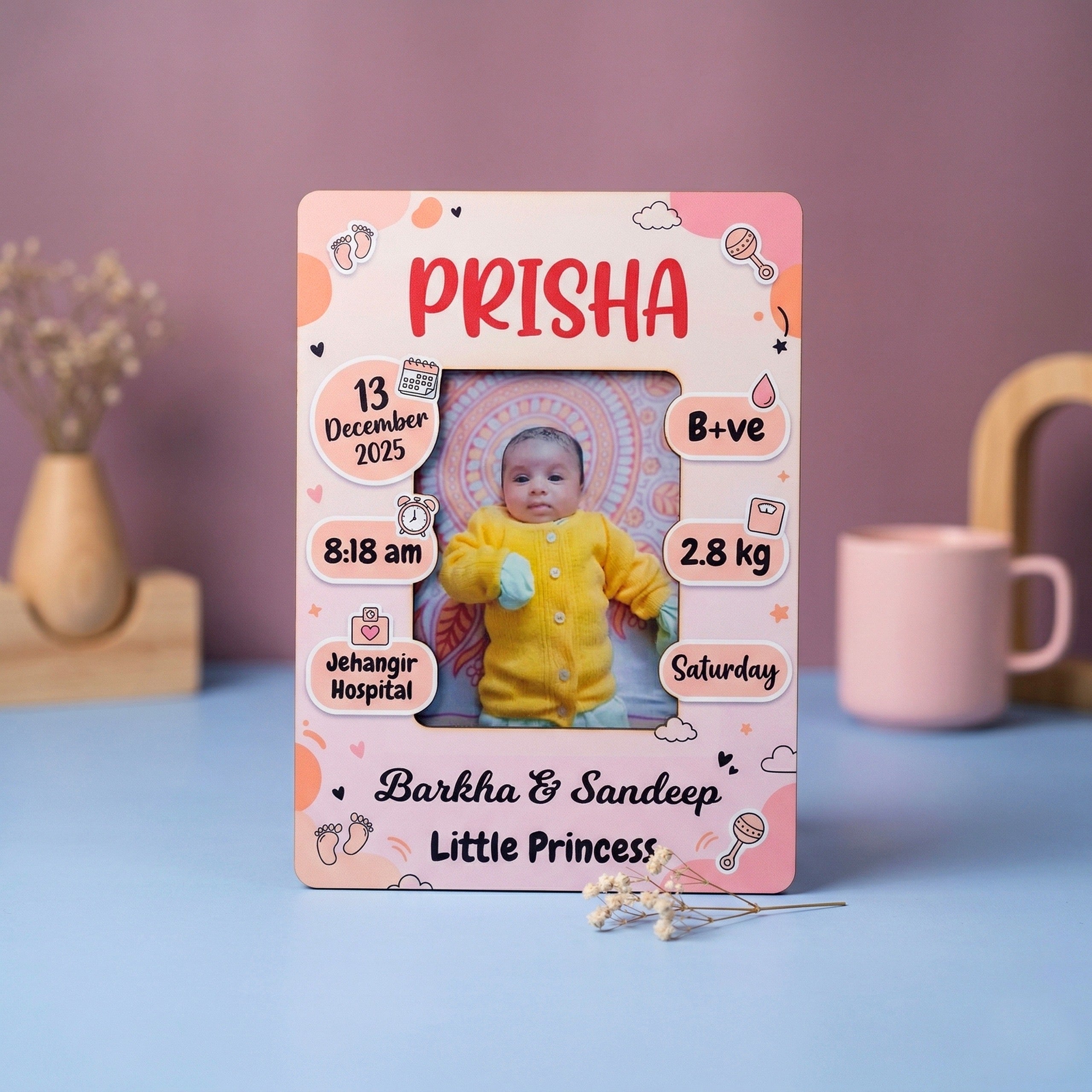 Baby Birth Memory Frame