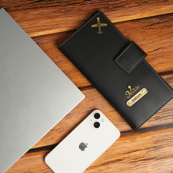 NEXON Personalized Travel Wallet | Passport Holder Organizer with Name & Charm