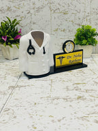 Doctor Pen Stand With Clock