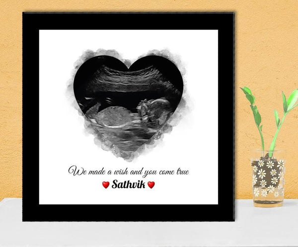 🖼️ Personalized Baby Ultrasound Frame – Custom Pregnancy Announcement Gift