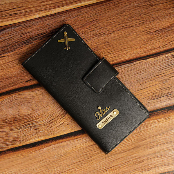 NEXON Personalized Travel Wallet | Passport Holder Organizer with Name & Charm