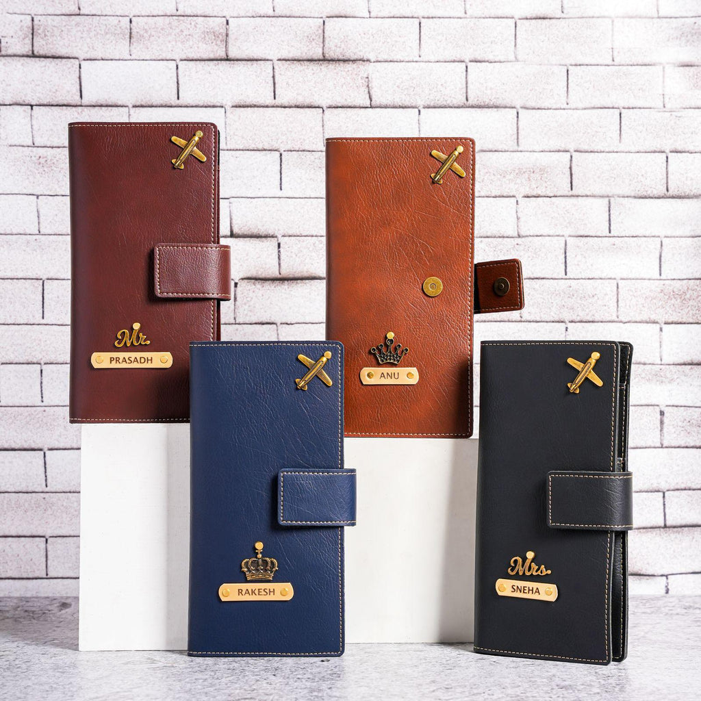 NEXON Personalized Travel Wallet | Passport Holder Organizer with Name & Charm