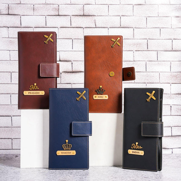 NEXON Personalized Travel Wallet | Passport Holder Organizer with Name & Charm
