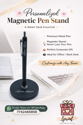Premium Personalized Magnetic Pen Stand