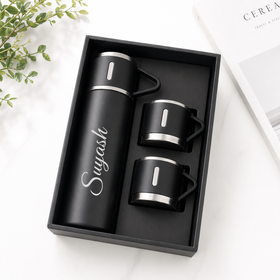 💖 Personalized Vacuum Flask Gift Set – Custom Name Engraved