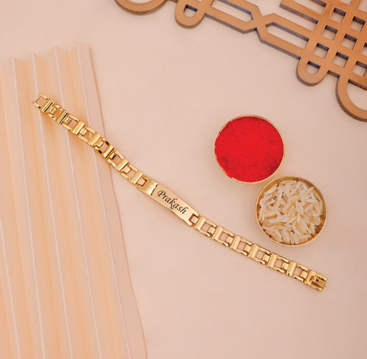 Gold Bracelet Rakhi