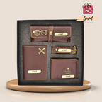 Personalized Men’s Premium Gift Combo (Wallet + Passport + Sunglass Case + Keychain)