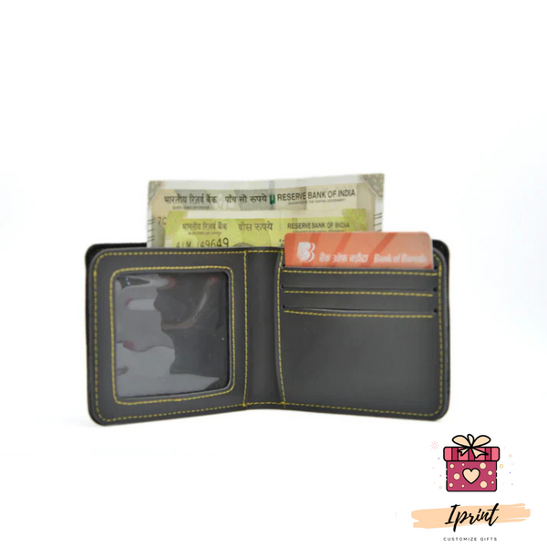 Personalized Men’s Wallet with Name & Charm | Custom Gift for Him