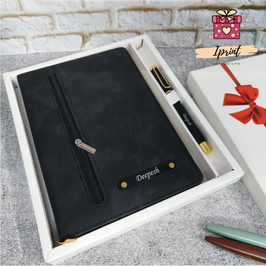 Premium Zip Diary + Pen combo