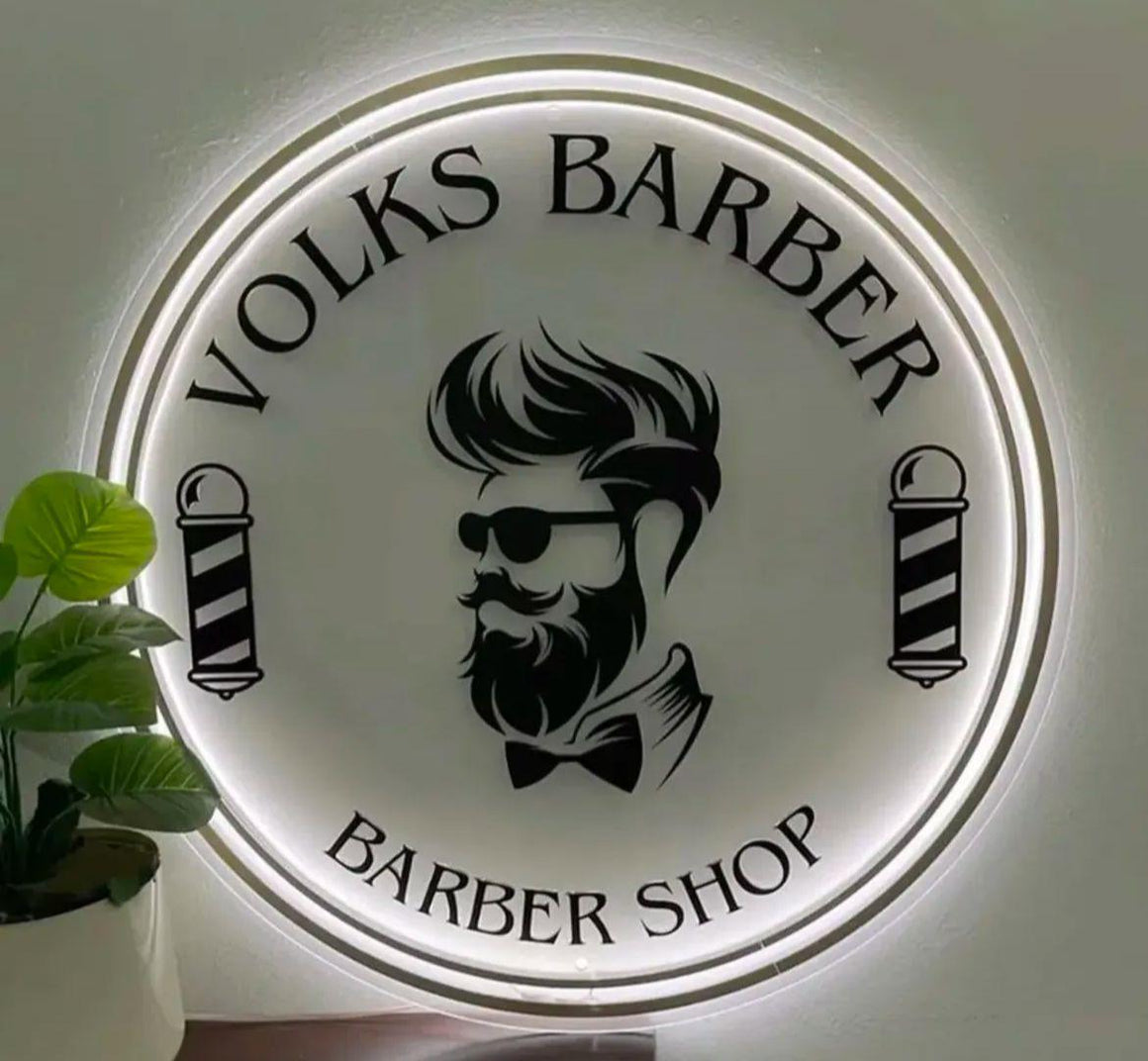 Acrylic Business Logo With Neon Backlight