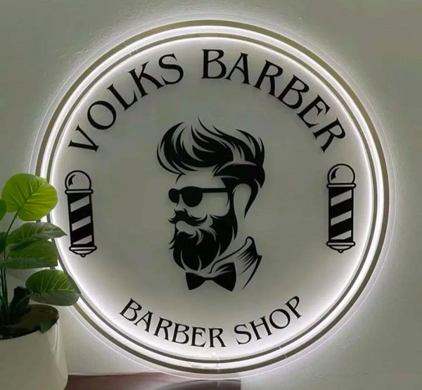 Acrylic Business Logo With Neon Backlight