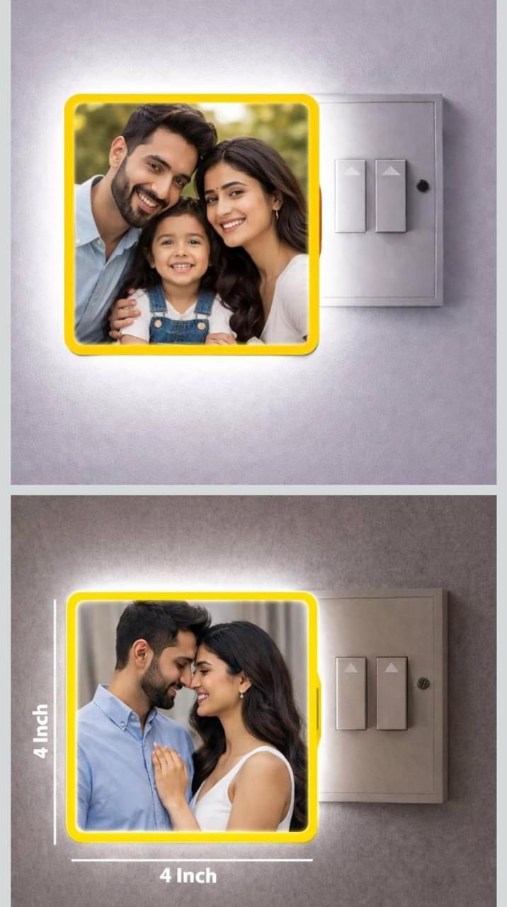 Personalized Plug Night Lamp with Photo | LED Photo Night Light Gift
