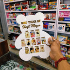 Personalized Teddy Acrylic Frame with 12 Monthly Photos