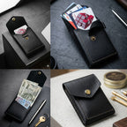 Luxury Pop-Up Card Wallet | Premium Leather Card Holder with Cash Slot