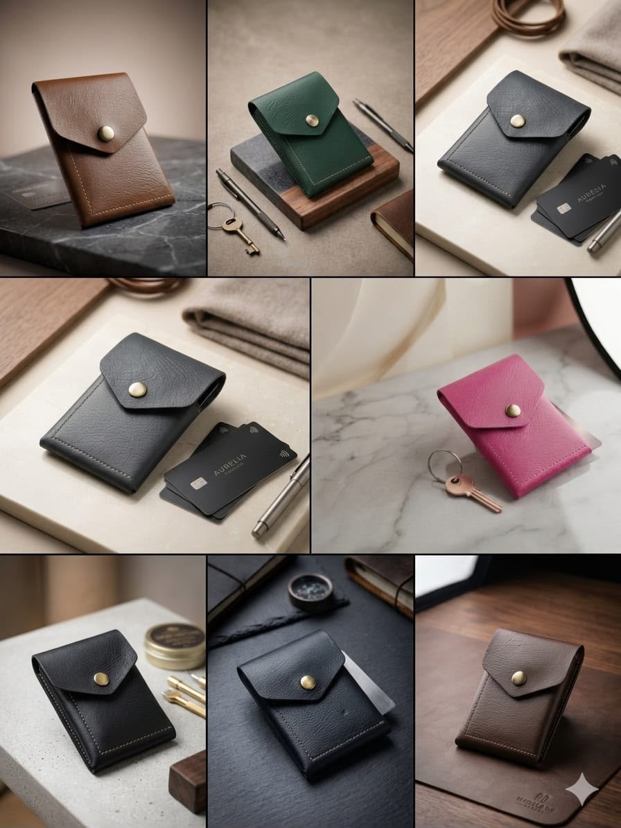 Luxury Pop-Up Card Wallet | Premium Leather Card Holder with Cash Slot
