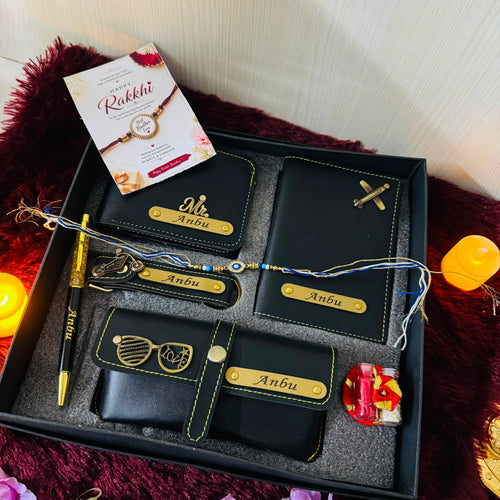 Customized Essential Wallet Combo for Brother – Personalized Rakhi Gift Hamper