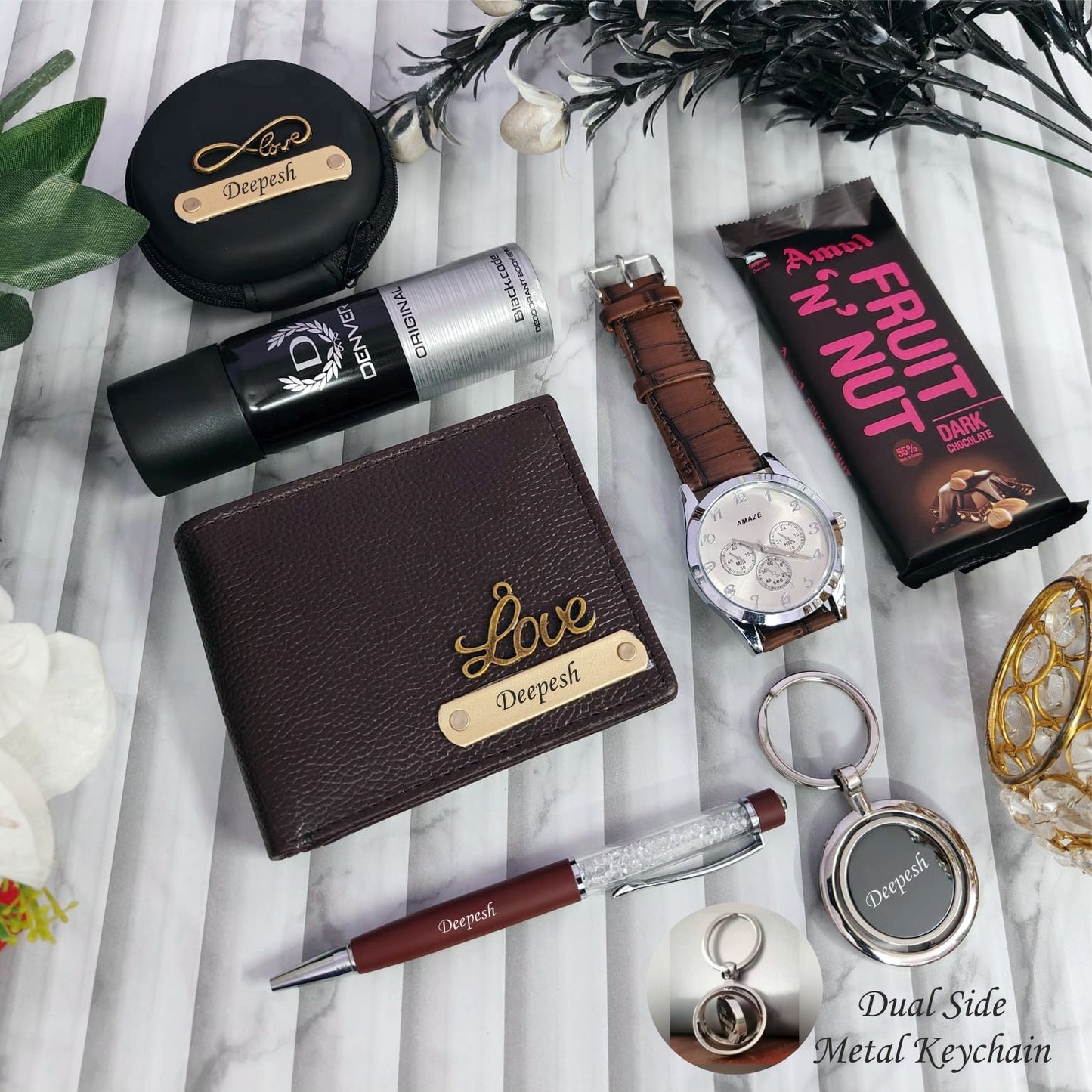 Italian Leather Essential Hamper For Him