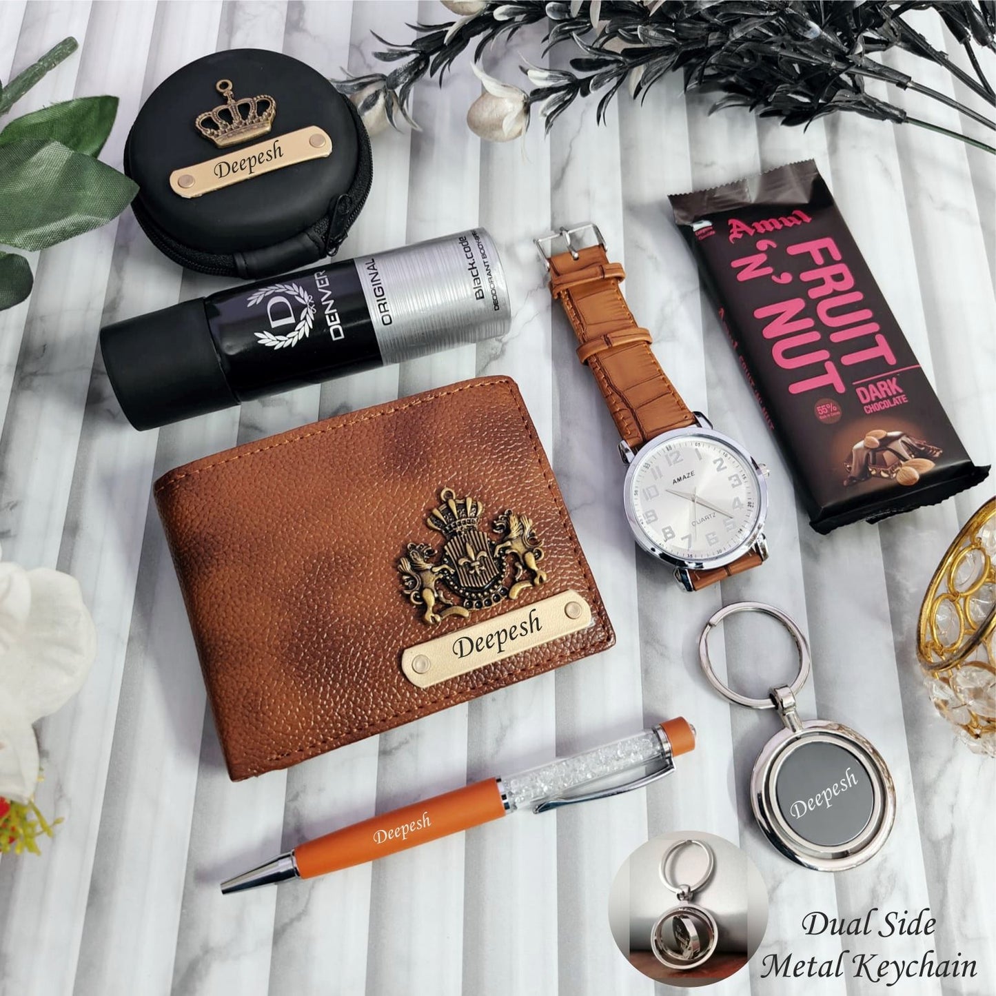 Italian Leather Essential Hamper For Him